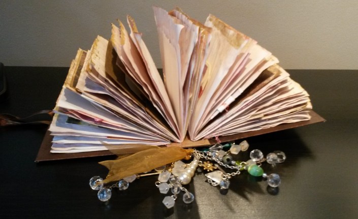 Rose Junk Journal Open